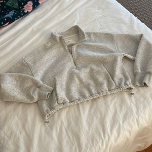 Abercrombie cinch half zip sweatshirt